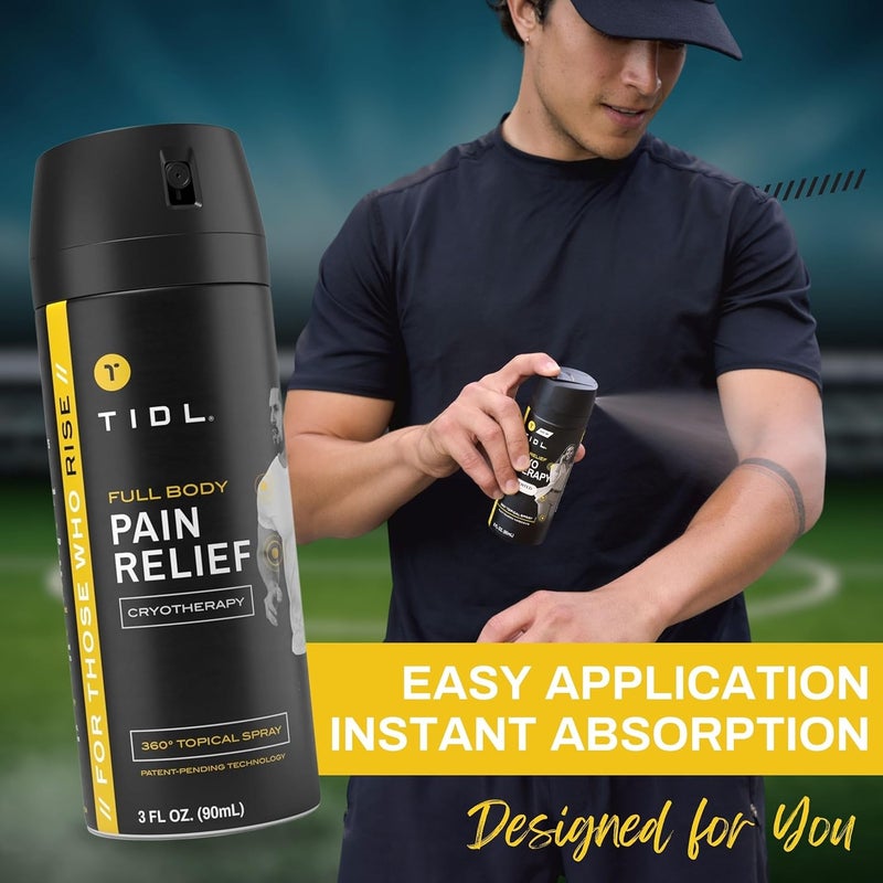TDL Cryotherapy Pain Relief Spray, 3 Oz (Pack of 2) Targeted Neck Pain, Joint & Muscle Pain Relief with Organic, Plant-Based Menthol, Instant Cooling for Arthritis, Back & Knee Pain - Image 5
